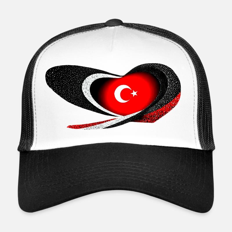 Heartveat Turkey - Trucker Cap - Weiß/Schwarz