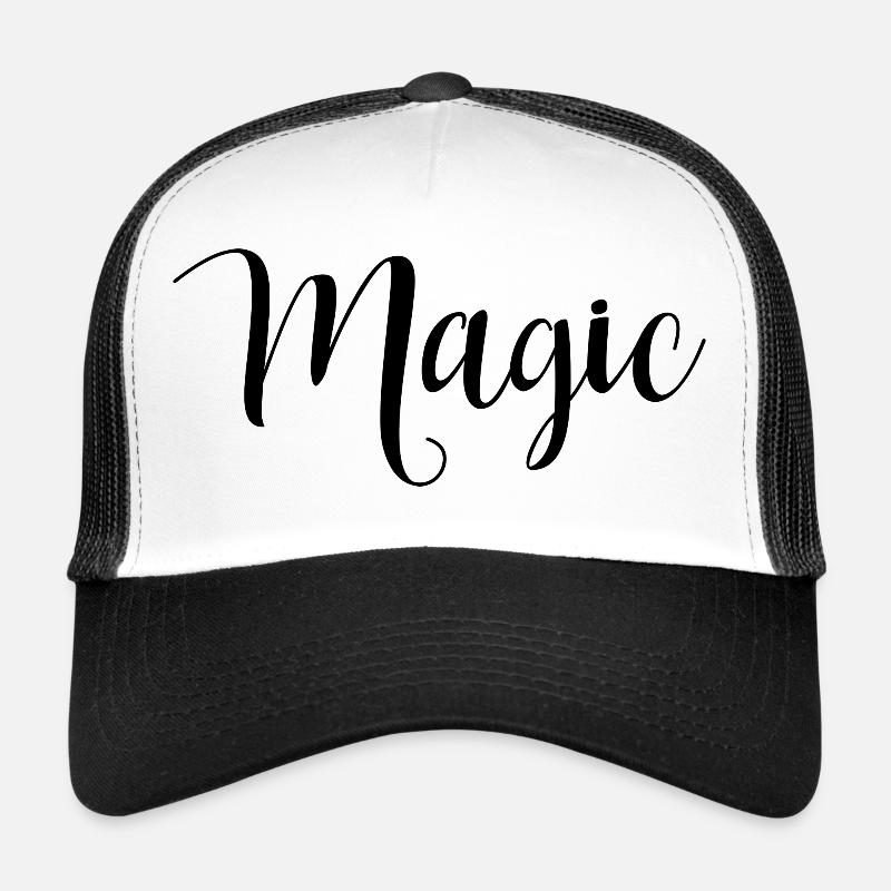 Lettering Magic black - Trucker Cap - white/black