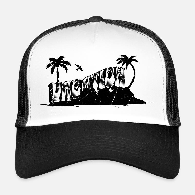 Urlaub - Trucker Cap - Weiß/Schwarz