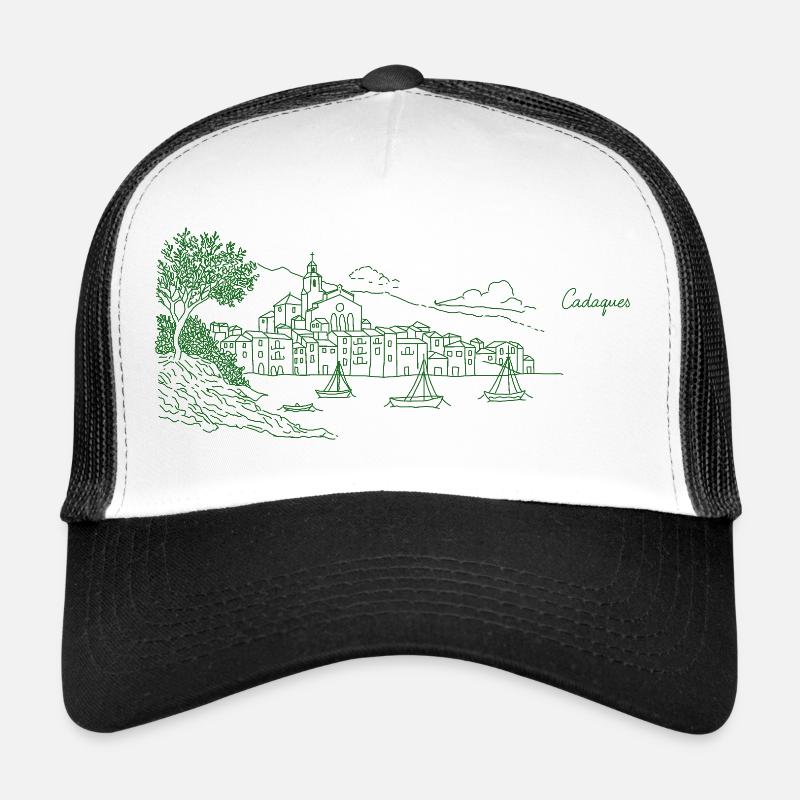 Village côtier vert, Cadaques Casquette trucker 