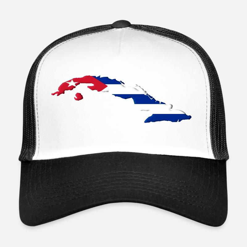 CUBA - Casquette trucker  - blanc/noir