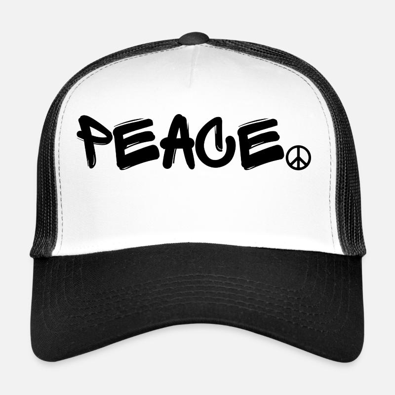 Peace - Trucker Cap - Weiß/Schwarz