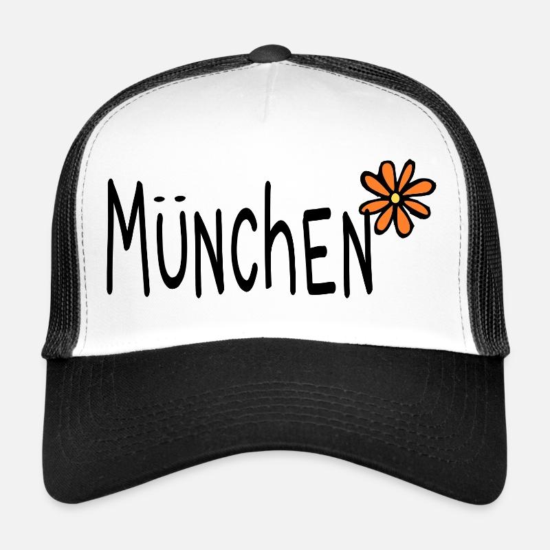 Munich 089 Fleur Fleur - Casquette trucker  - blanc/noir