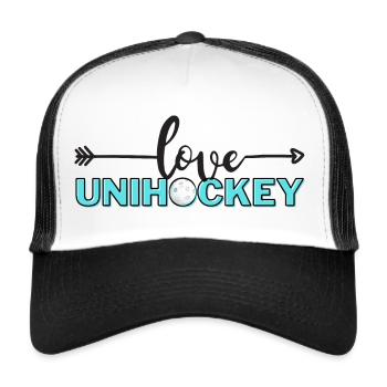 Love Unihockey - Trucker Cap - Weiß/Schwarz - Vorne