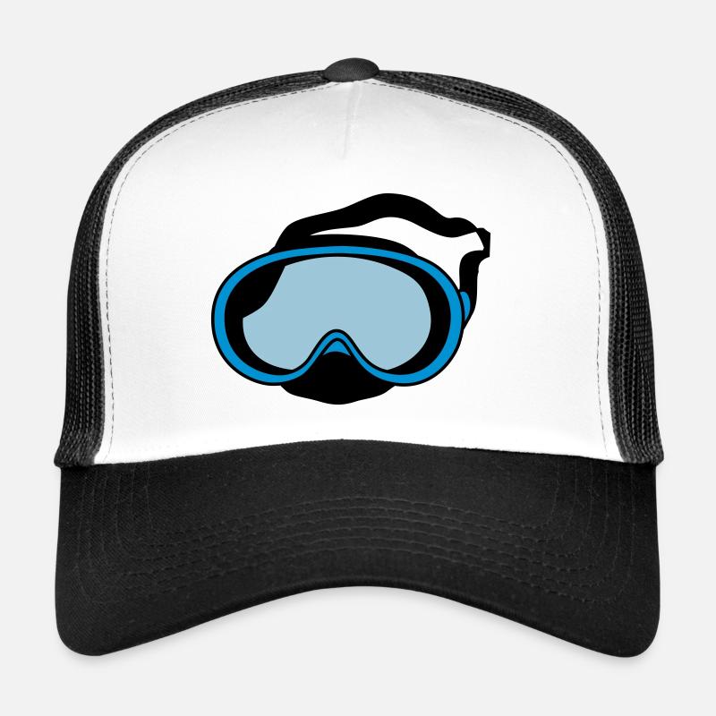masque de plongée - Casquette trucker  - blanc/noir