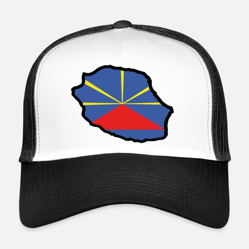974 - Drapeau Lo Mahaveli - Casquette trucker  - blanc/noir