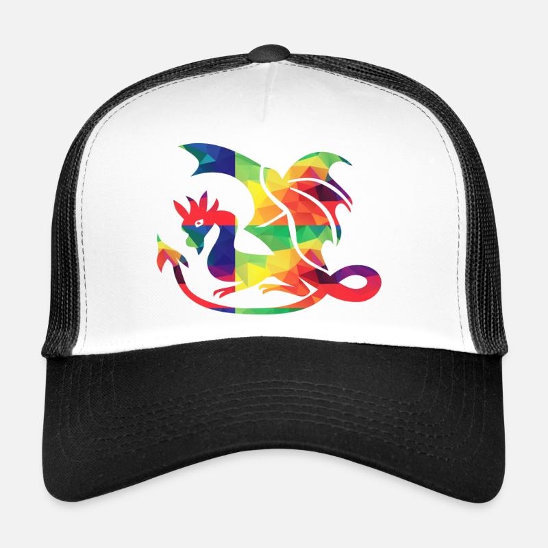 Bunter Drache Trucker Cap