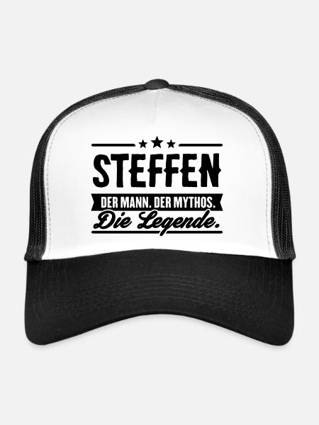 Man Myth Legend Steffen - Casquette trucker  - blanc/noir - Devant
