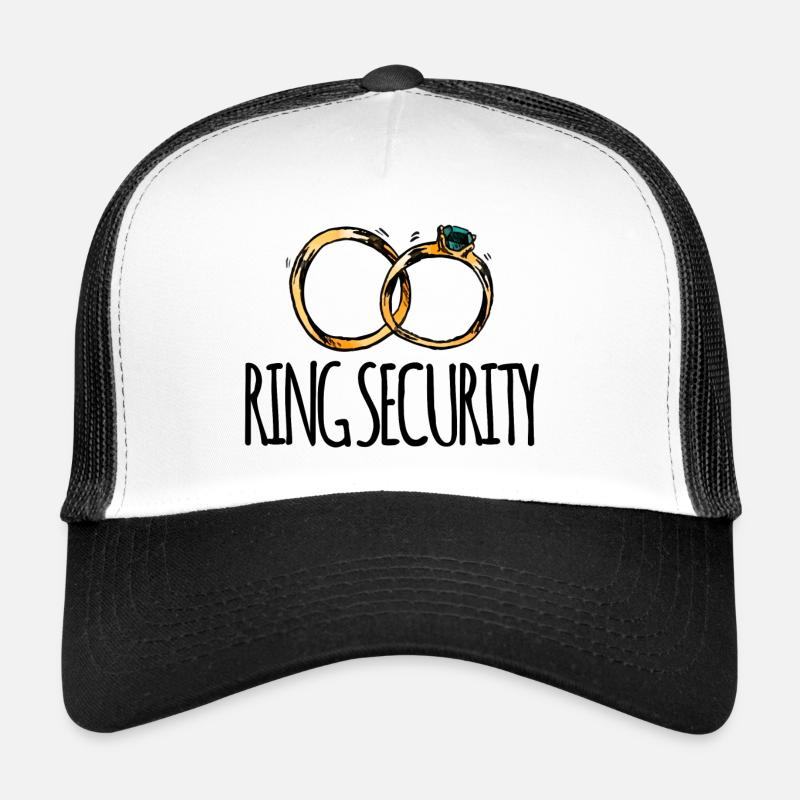 Mariage / Mariage: Sécurité Anneau Casquette trucker 
