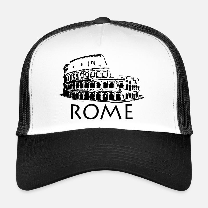 Rome - Casquette trucker  - blanc/noir