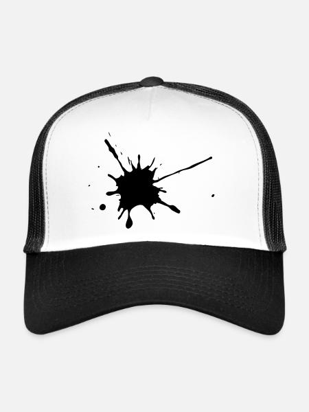 tache - Casquette trucker  - blanc/noir - Devant