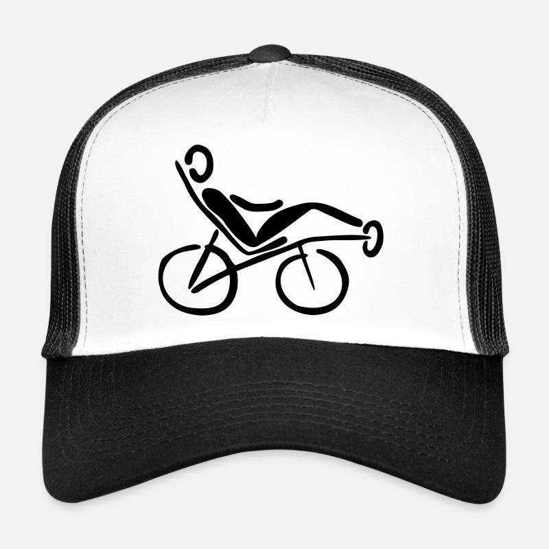 Liegerad Fahrrad - Trucker Cap - Weiß/Schwarz