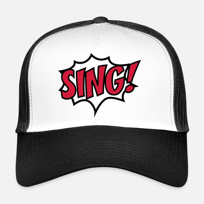 chanter - Casquette trucker - blanc/noir