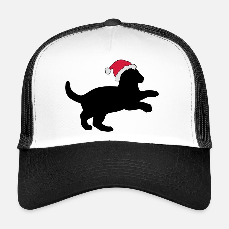 Chaton dans un chapeau de Noël. Casquette trucker 