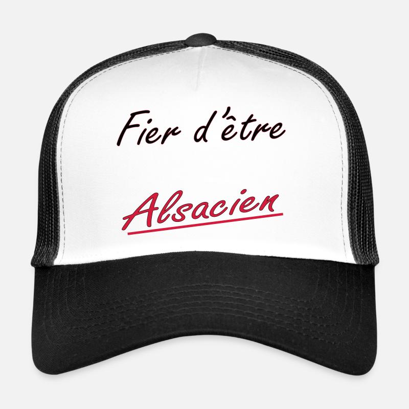 Alsacien - Casquette trucker  - blanc/noir