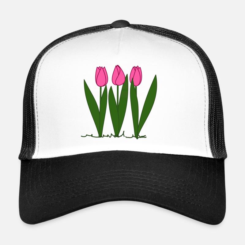 Tulipes roses, printemps, printemps Casquette trucker 