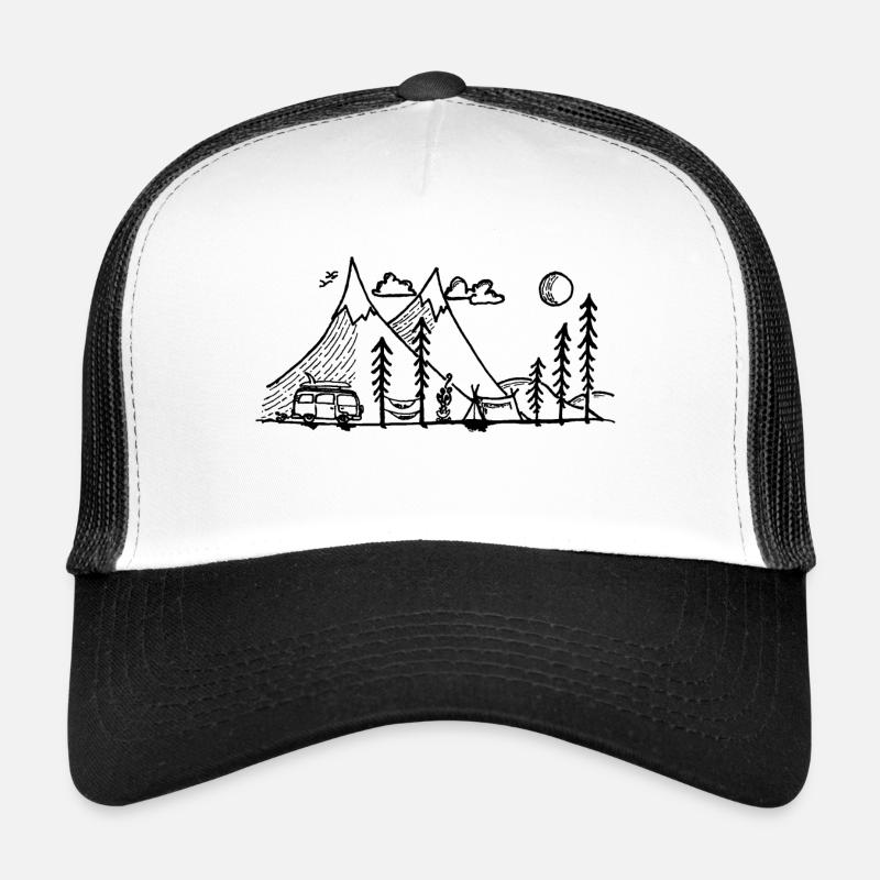 Camper Simple Mountain et Campfire Casquette trucker 