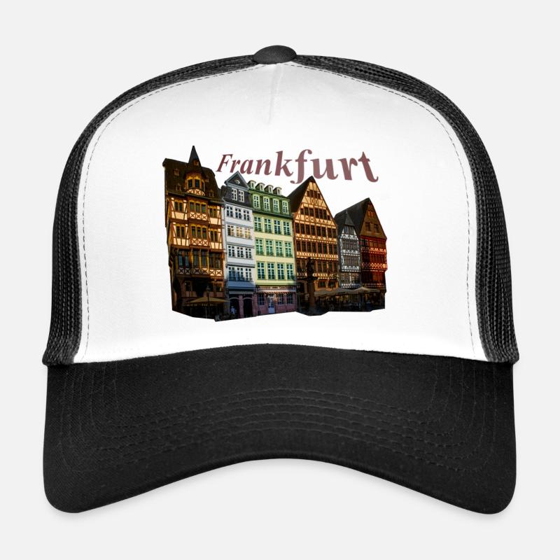 Francfort - Casquette trucker  - blanc/noir