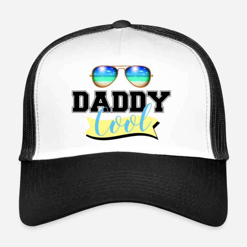 DADDY COOL - COOL DADDY - Casquette trucker  - blanc/noir