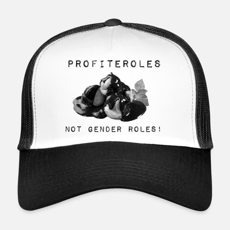 Profiteroles pas rôles de genre! - Casquette trucker  - blanc/noir