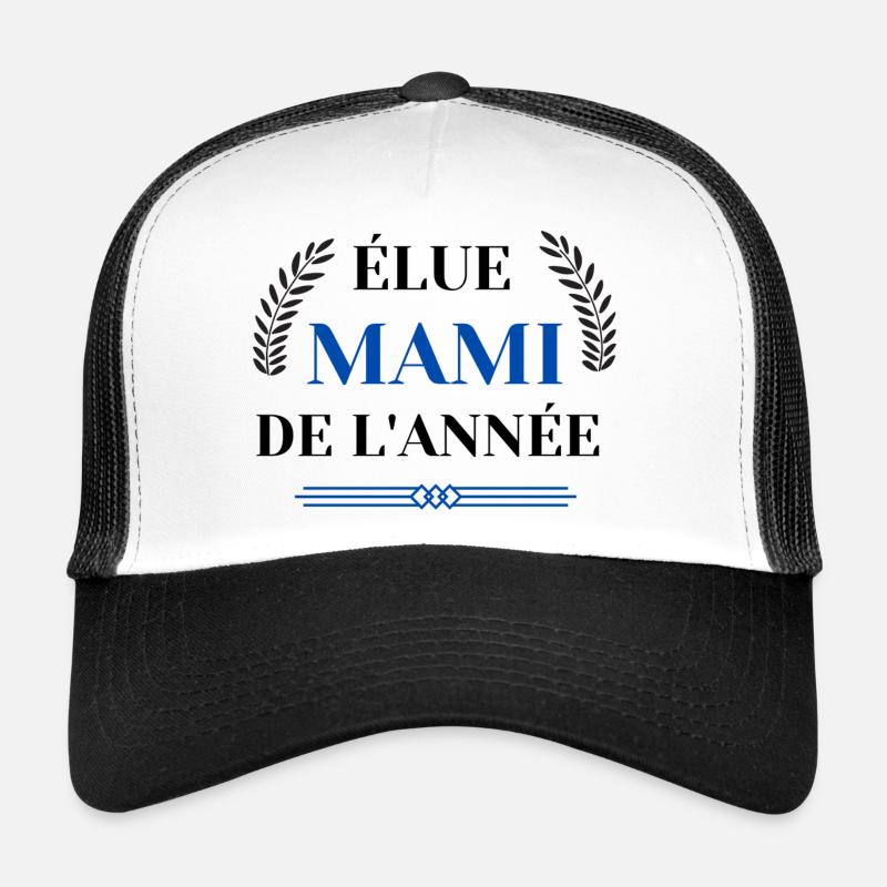 Élue mami de l'année - Casquette trucker  - blanc/noir