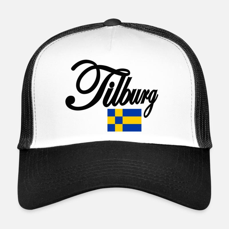 Tilburg with flag blue yellow Trucker Cap