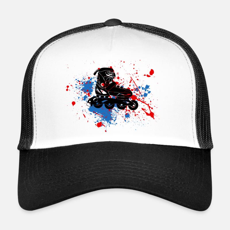 Rollschuhe - Trucker Cap - Weiß/Schwarz