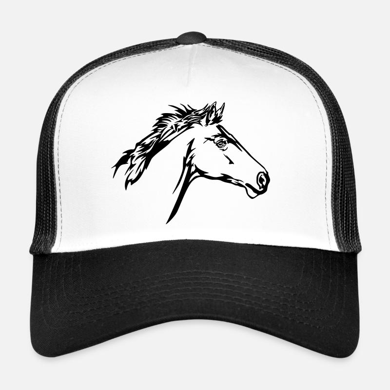 Rennendes Pferd Kopf Trucker Cap