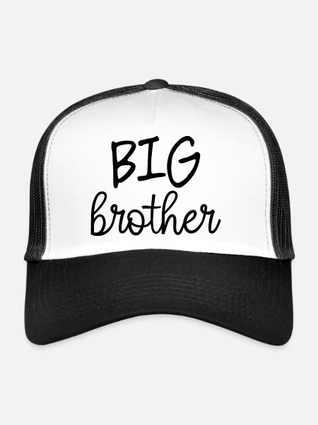 Frère aîné - Casquette trucker  - blanc/noir - Devant