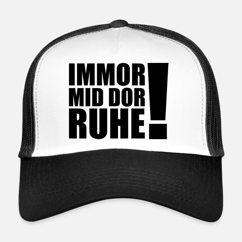 Erzgebirge Ruhe Lustig - Trucker Cap - Weiß/Schwarz