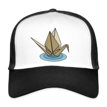 The crane in the pond - Trucker Cap - white/black - Front