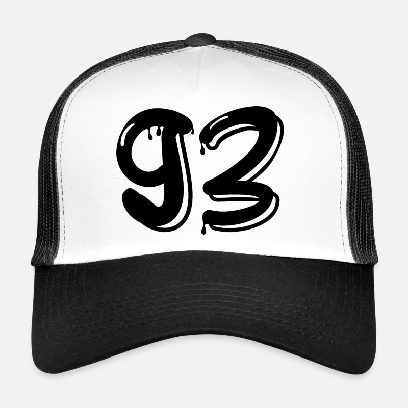 93 - Casquette trucker  - blanc/noir