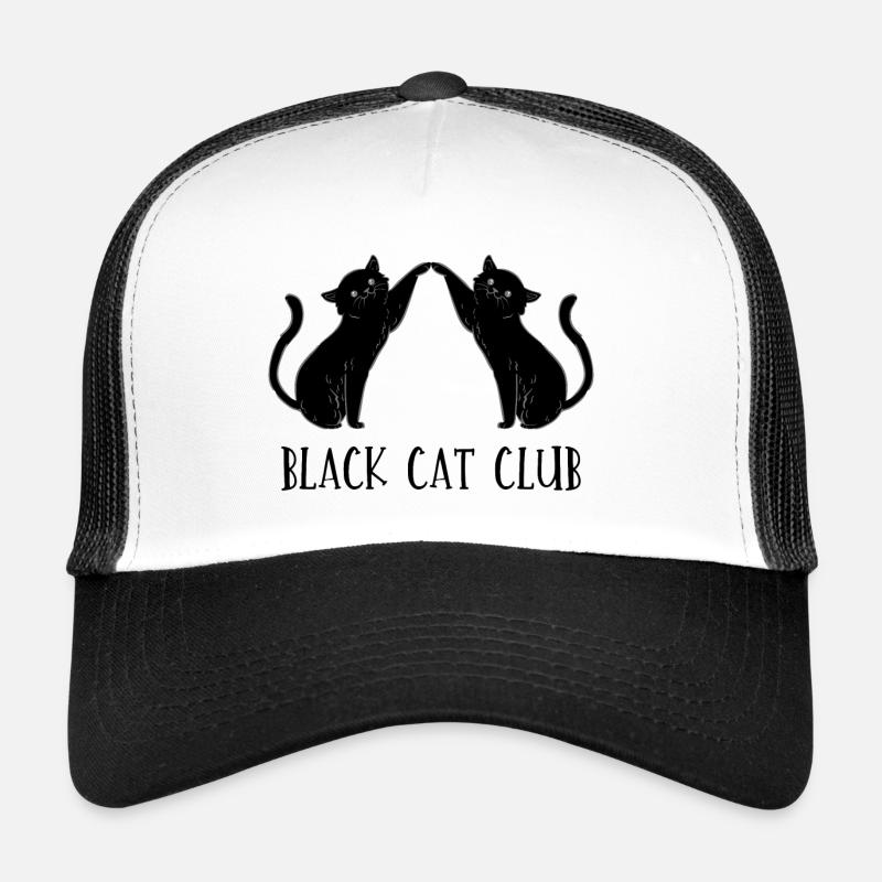 black cat club Trucker Cap