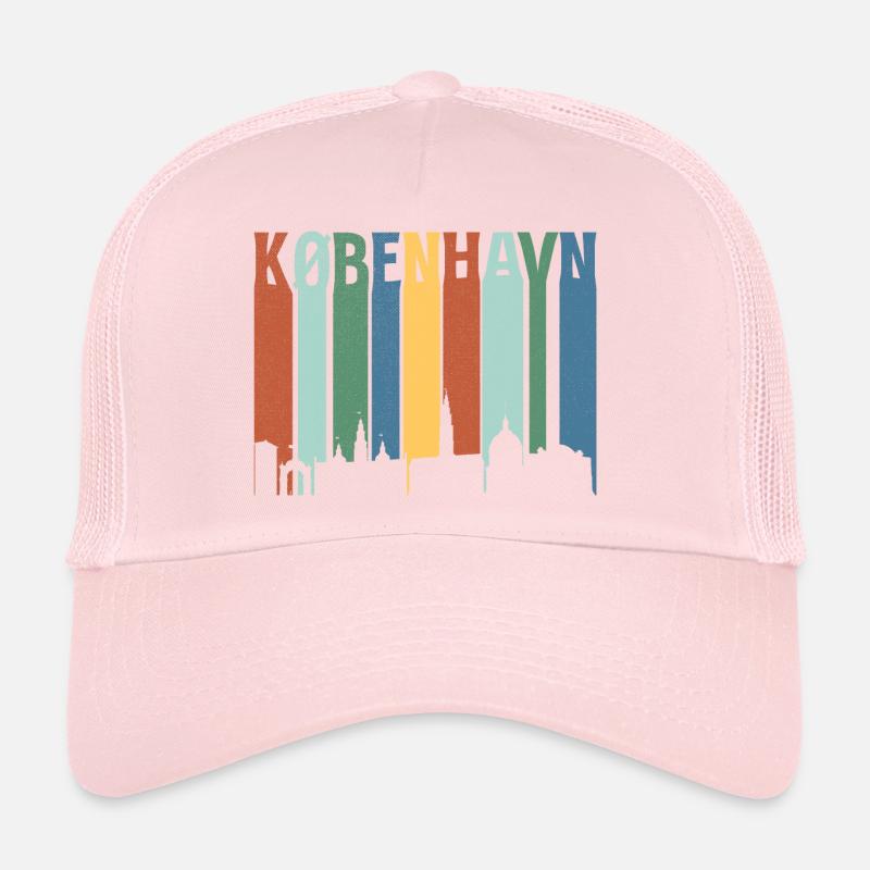 København Neon Skyline Pattern Casquette trucker 