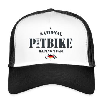 Pitbike NRT AG Deutschland - Trucker Cap - Weiß/Schwarz - Vorne