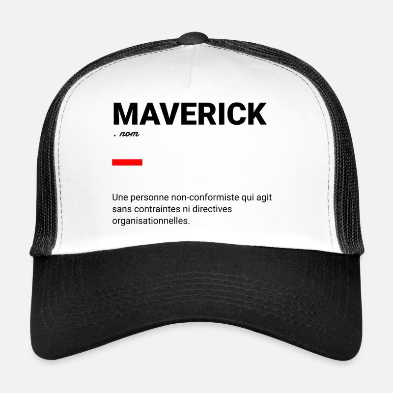 Maverick - Casquette trucker  - blanc/noir
