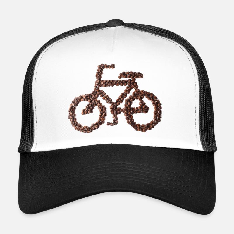 Fahrrad aus Kaffeebohnen Lustig Kaffeetrinker Trucker Cap