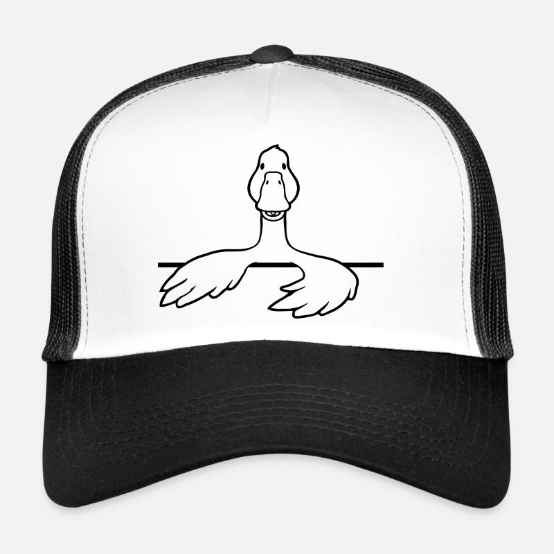 Comic Gans hinter Mauer Trucker Cap