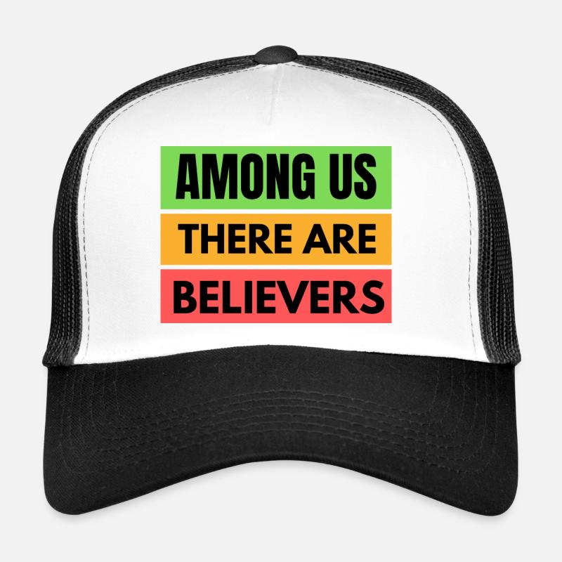 Il y a un message rayé des croyants Casquette trucker 