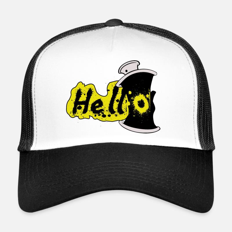 Hello Spray Effect Trucker Cap