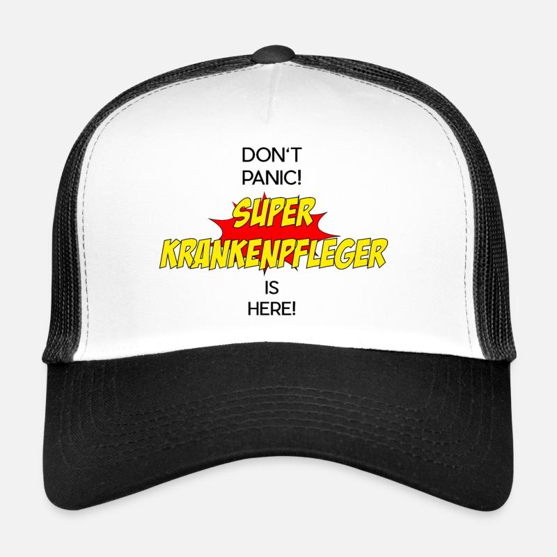 Super Krankenpfleger / Super Nurse - Trucker Cap - Weiß/Schwarz