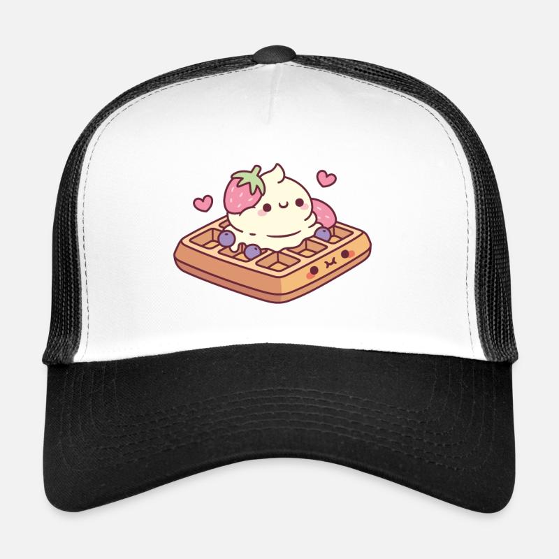 Gaufre mignonne et crème glacée Casquette trucker 