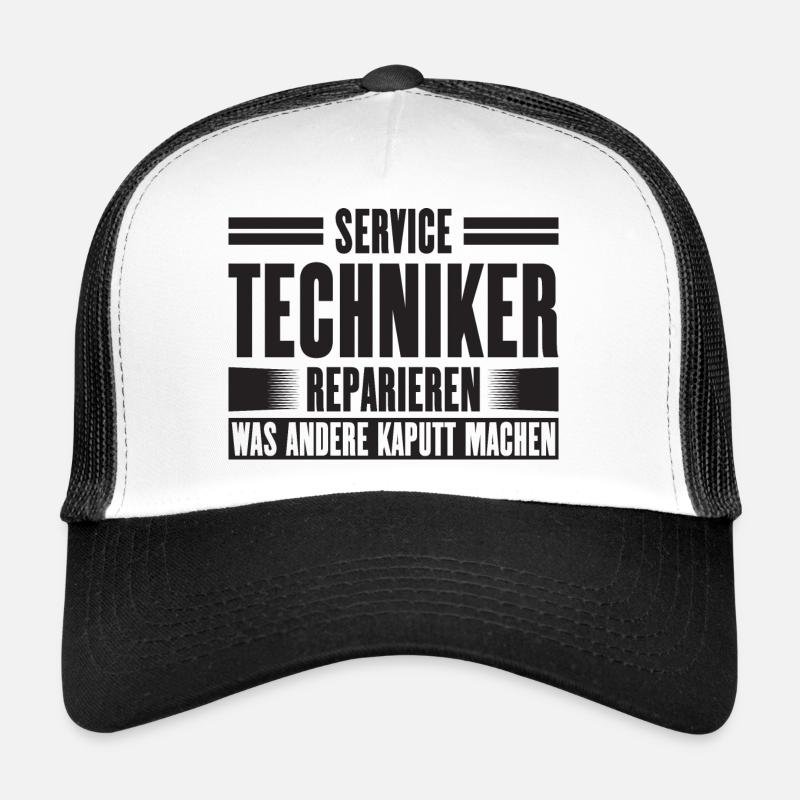 Servicetechniker Support Lösung Spruch Service Trucker Cap