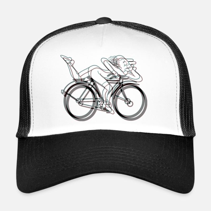 LSD Bicycle Days Psychedelic 3D Glitch Anaglyph Trucker Cap