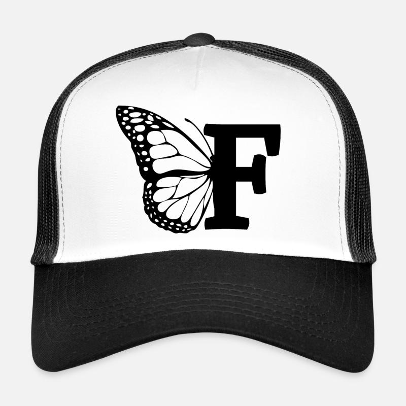 Buchstabe F Schmetterling Trucker Cap