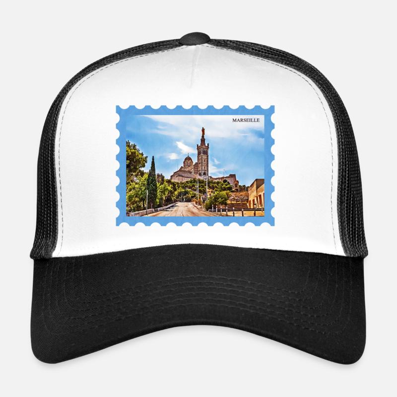Marseille Basilika Postkarte Trucker Cap
