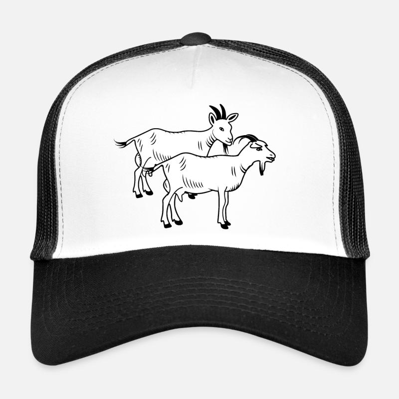 Chèvres blanches deux pièces Casquette trucker 