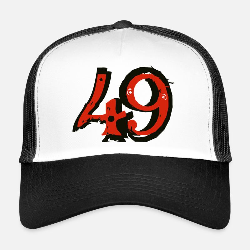 49 numero chiffre quarante neuf 2 Casquette trucker 