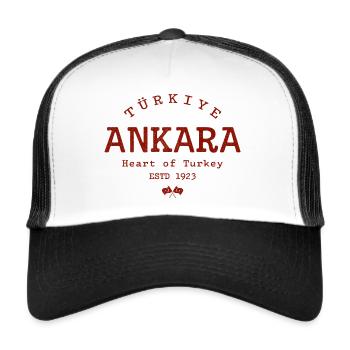 Ankara Herz der Türkei ESTD 1923 - Trucker Cap - Weiß/Schwarz - Vorne