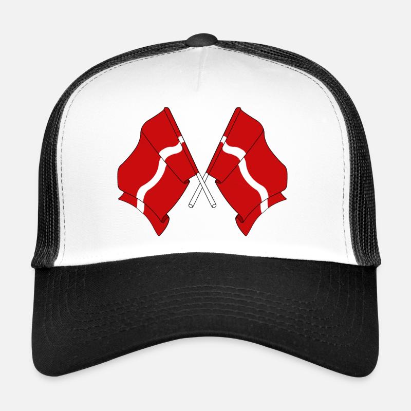 Deux drapeaux Lettonie Casquette trucker 